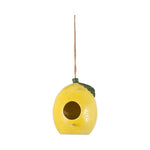 Load image into Gallery viewer, Feeder - Yellow/Green Ceramic Lemon Bird House, 7 in.
