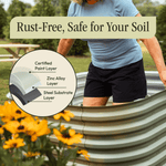 Load image into Gallery viewer, 17" Tall 6 In 1 "No Tools Needed" Premium Metal Raised Garden Bed Kit
