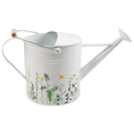 Load image into Gallery viewer, Watering Can - White Metal Wood Floral Print Handled, 10 in.
